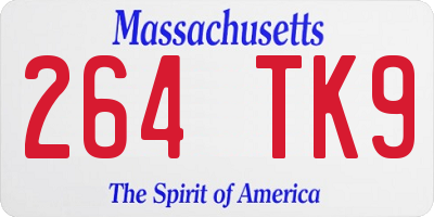 MA license plate 264TK9