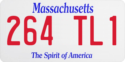 MA license plate 264TL1