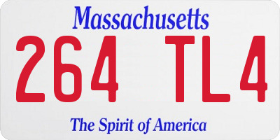 MA license plate 264TL4