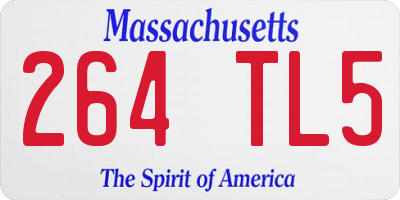 MA license plate 264TL5