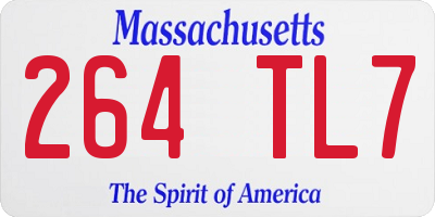 MA license plate 264TL7