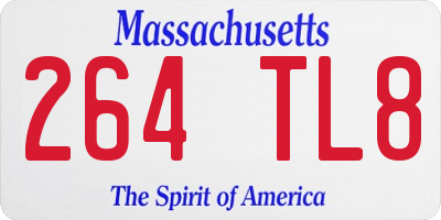 MA license plate 264TL8