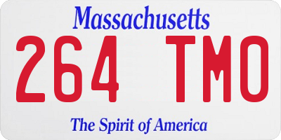 MA license plate 264TM0