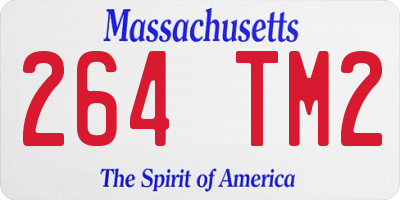 MA license plate 264TM2