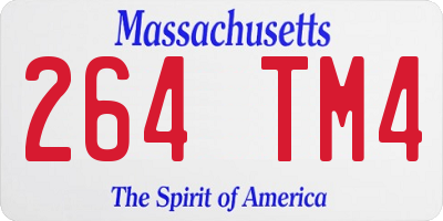 MA license plate 264TM4