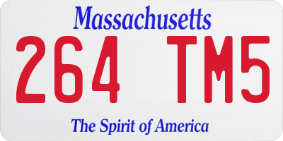 MA license plate 264TM5