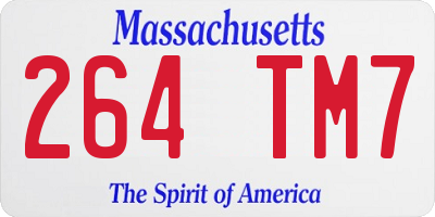 MA license plate 264TM7