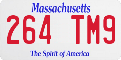 MA license plate 264TM9