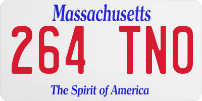 MA license plate 264TN0
