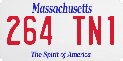 MA license plate 264TN1