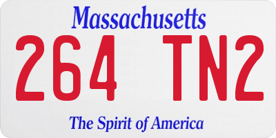 MA license plate 264TN2