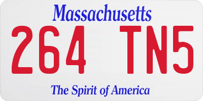 MA license plate 264TN5