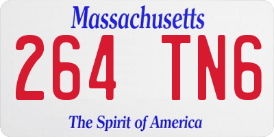 MA license plate 264TN6
