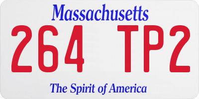 MA license plate 264TP2