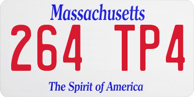 MA license plate 264TP4