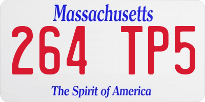 MA license plate 264TP5
