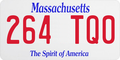 MA license plate 264TQ0