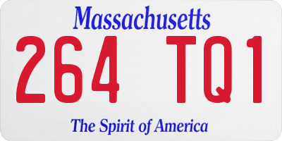 MA license plate 264TQ1