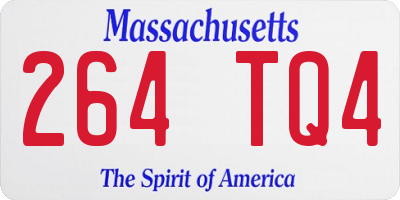 MA license plate 264TQ4