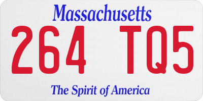 MA license plate 264TQ5