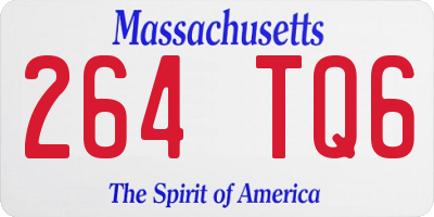 MA license plate 264TQ6