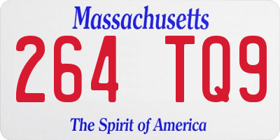 MA license plate 264TQ9