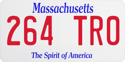 MA license plate 264TR0