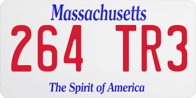 MA license plate 264TR3