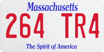 MA license plate 264TR4