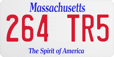 MA license plate 264TR5
