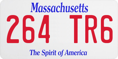MA license plate 264TR6