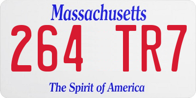 MA license plate 264TR7