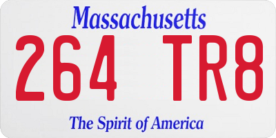 MA license plate 264TR8