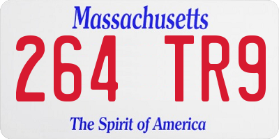 MA license plate 264TR9