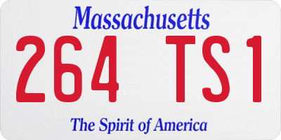 MA license plate 264TS1