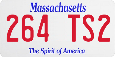 MA license plate 264TS2