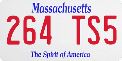 MA license plate 264TS5