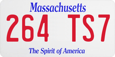 MA license plate 264TS7