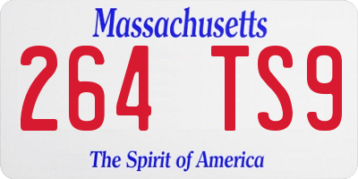 MA license plate 264TS9