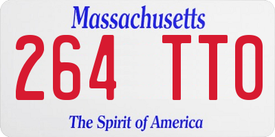 MA license plate 264TT0