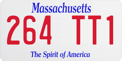 MA license plate 264TT1