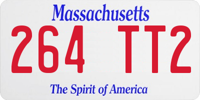 MA license plate 264TT2