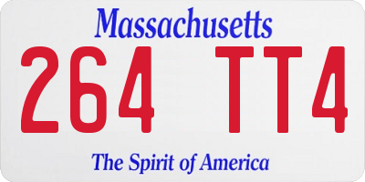 MA license plate 264TT4