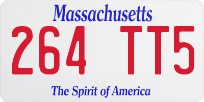 MA license plate 264TT5