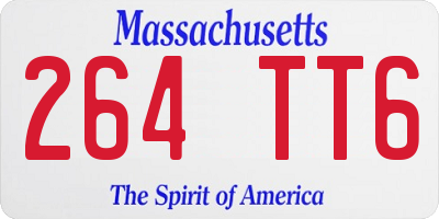 MA license plate 264TT6