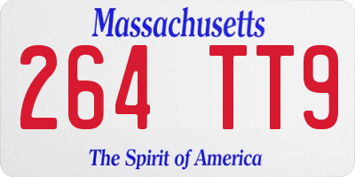MA license plate 264TT9