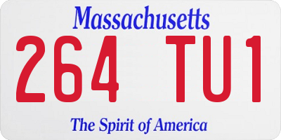 MA license plate 264TU1