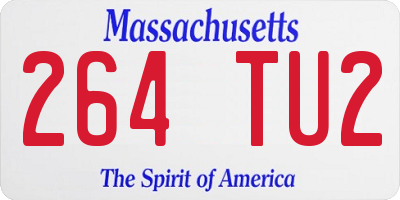 MA license plate 264TU2