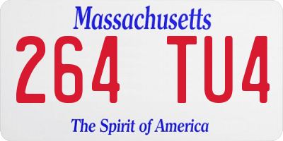MA license plate 264TU4
