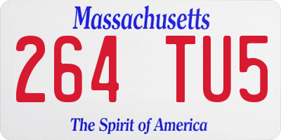 MA license plate 264TU5